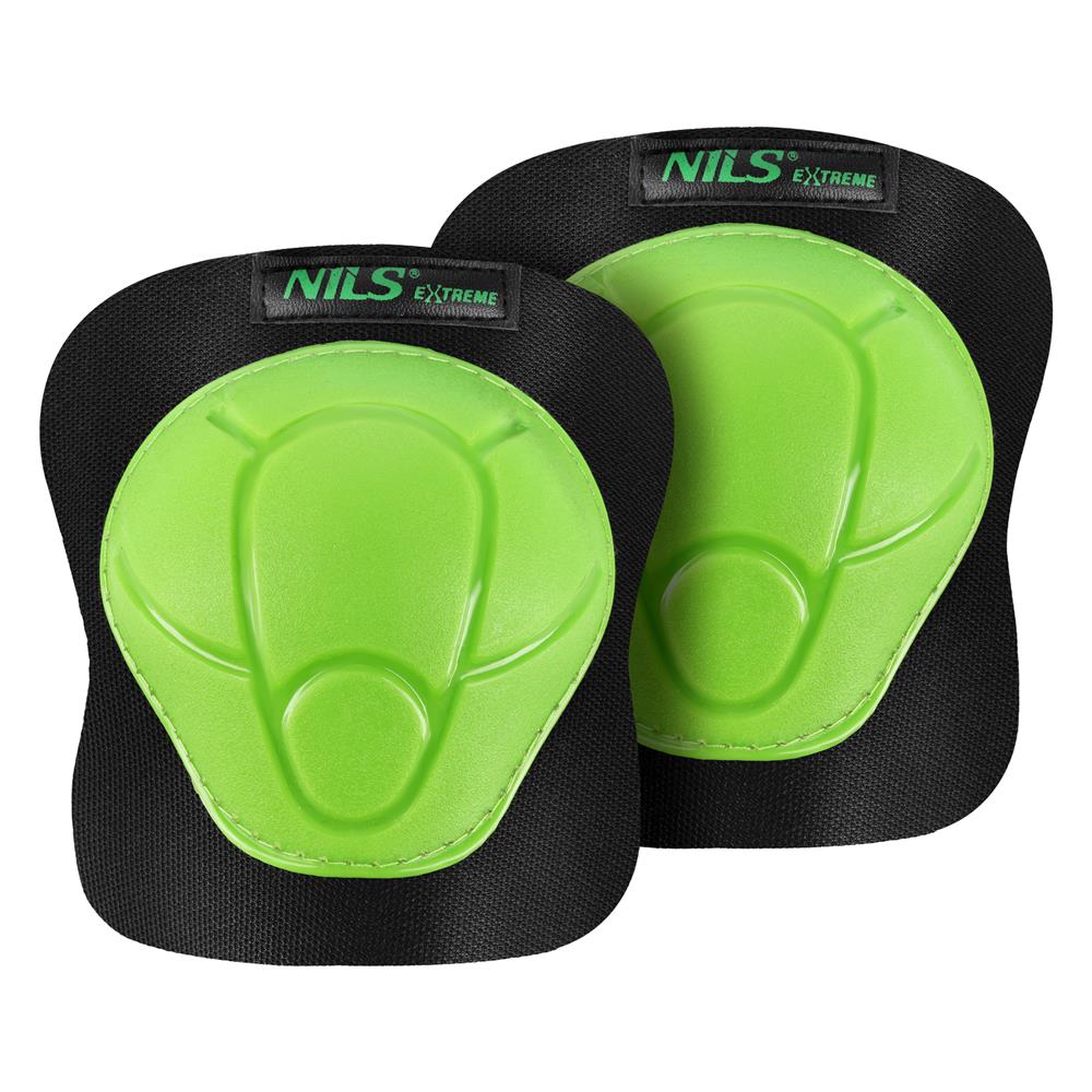 NILS EXTREME H210 Schoner-Set, Schwarz-Grün, XS - Protektoren Handgelenk Ellenbogen Knie