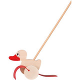 Goki Schiebetier Ente, Holzspielzeug für Kleinkinder