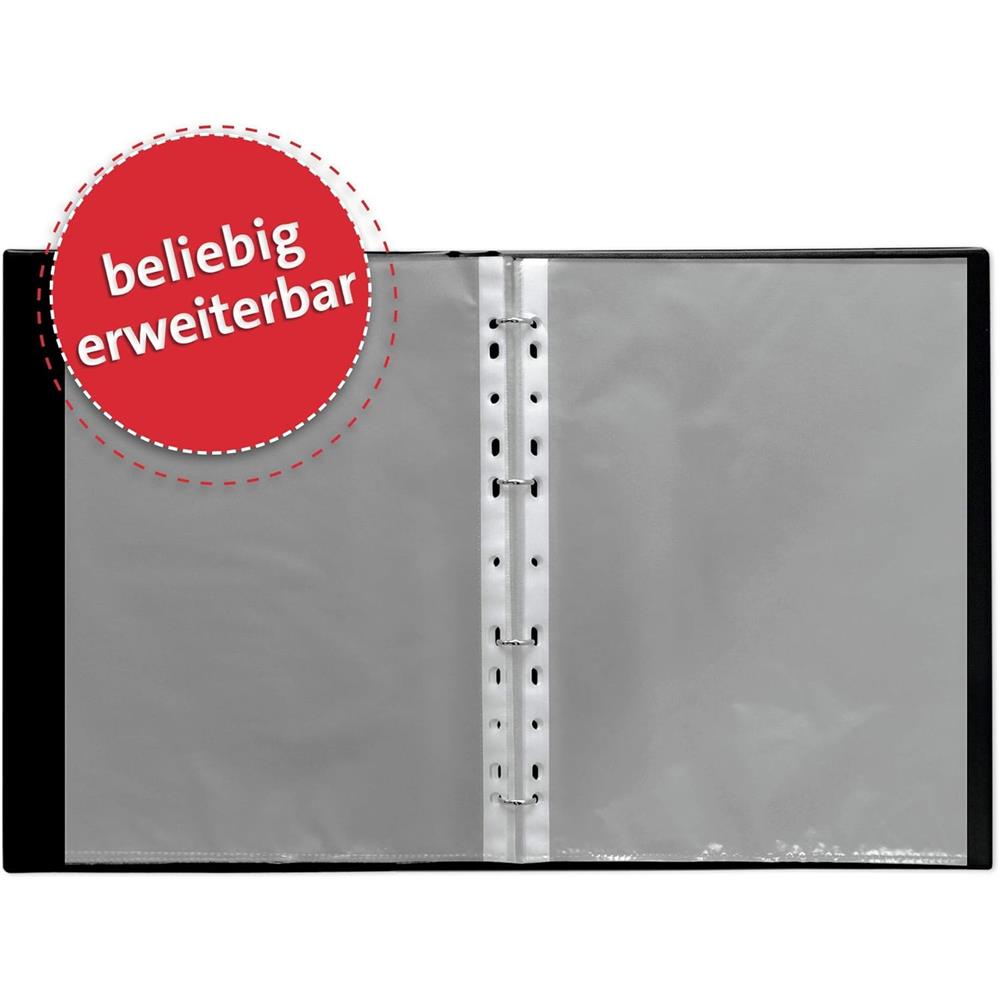 Roth Zeugnismappe Ringbuch A4 Dunkelblau, wattierter Einband, goldene Schrift, ohne Einlagen