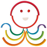 Goki Holzbausteine - Großer Regenbogen, bunt lackiert