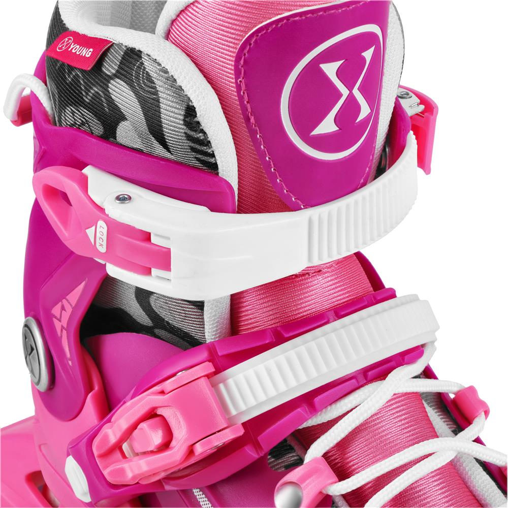 NILS EXTREME NA1055 BLAZE Inlineskates Inliner Kinder Gr. 31-34, Rosa, größenverstellbar