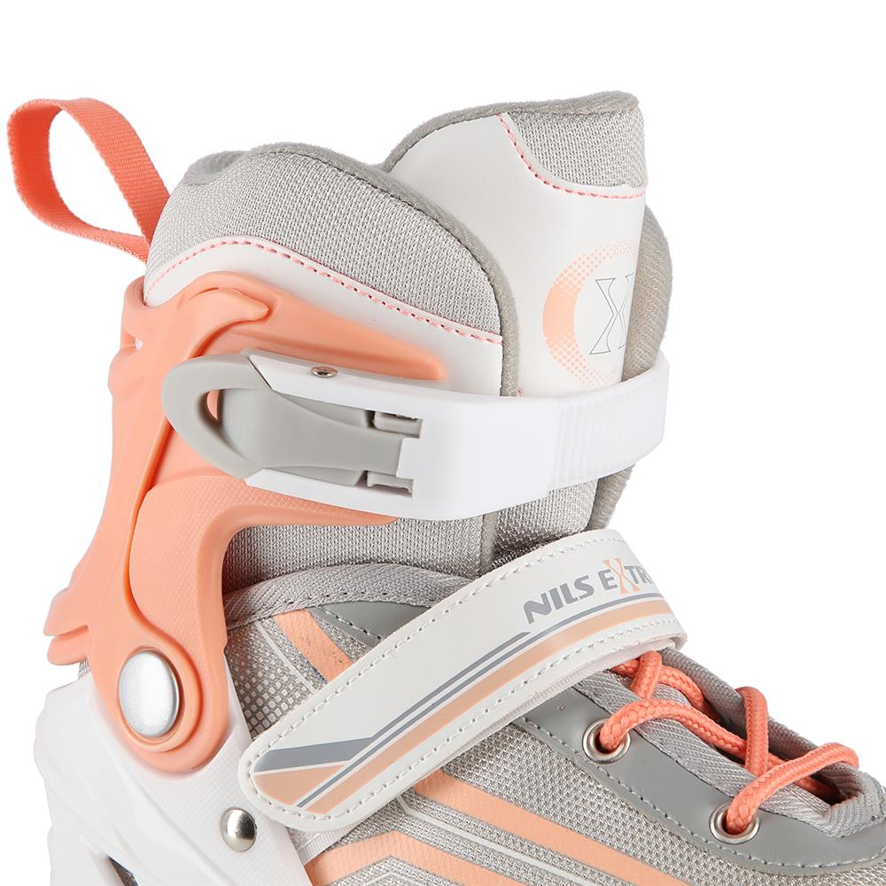 NILS EXTREME NH18190 2in1 Inliner Schlittschuhe Gr. 39-43, Weiß-Rosa, verstellbar