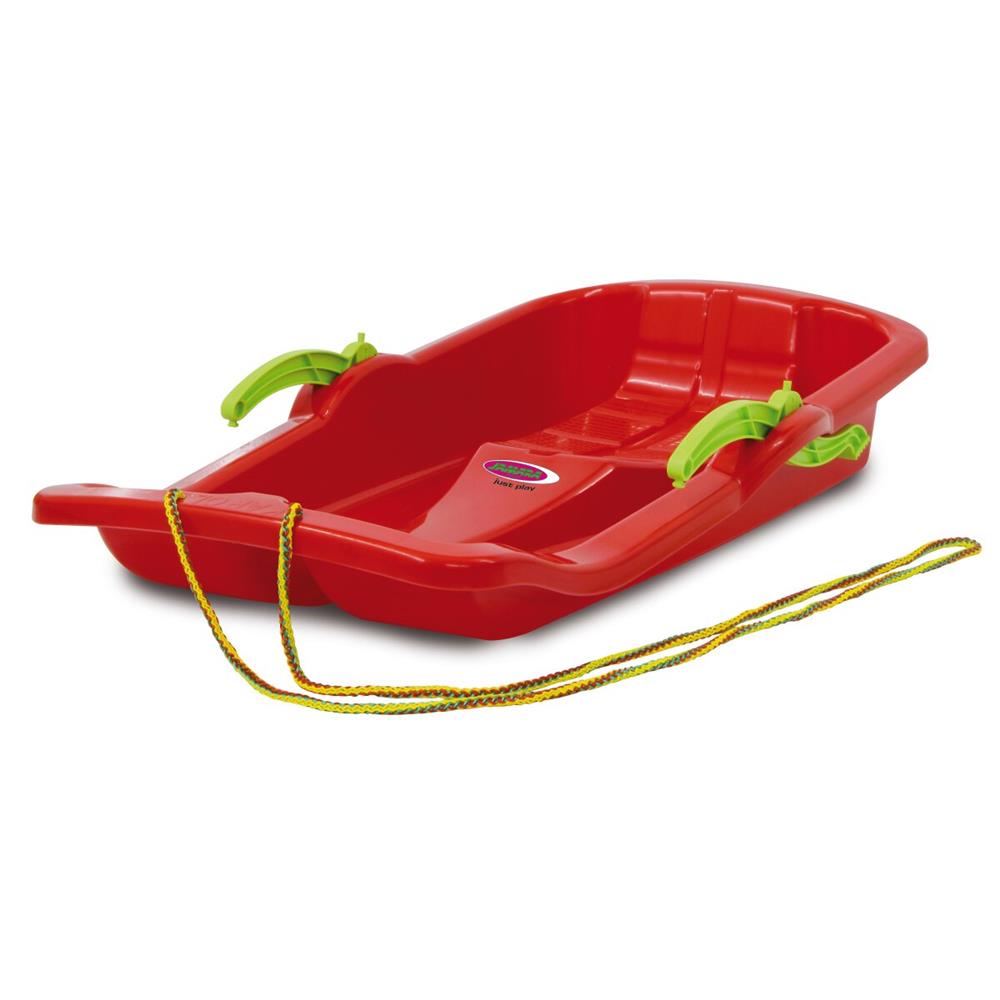Jamara Snow Play Rutschteller, 60cm, blau - Porutscher, Schneerutscher Jamara Snow Play Bob Karol, 80cm, rot, - Kinderschlitten mit Bremse
