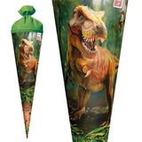 Roth Schultüte Dinosaurier T-Rex Welt, 70cm, rund, Rot(h)-Spitze, Filzverschluss