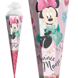 Roth Schultüte Disney Minnie Maus, 85cm, eckig, mit Rot(h)-Spitze und weißem Tüllverschluss