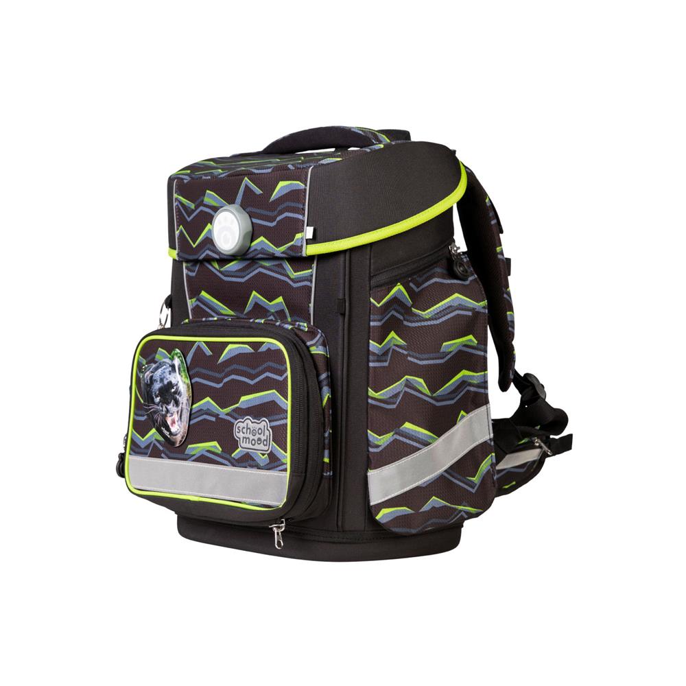 School-Mood Schulranzen Set Champion Maxx Pro Finn (Raubkatze) 7-teilig mitwachsend