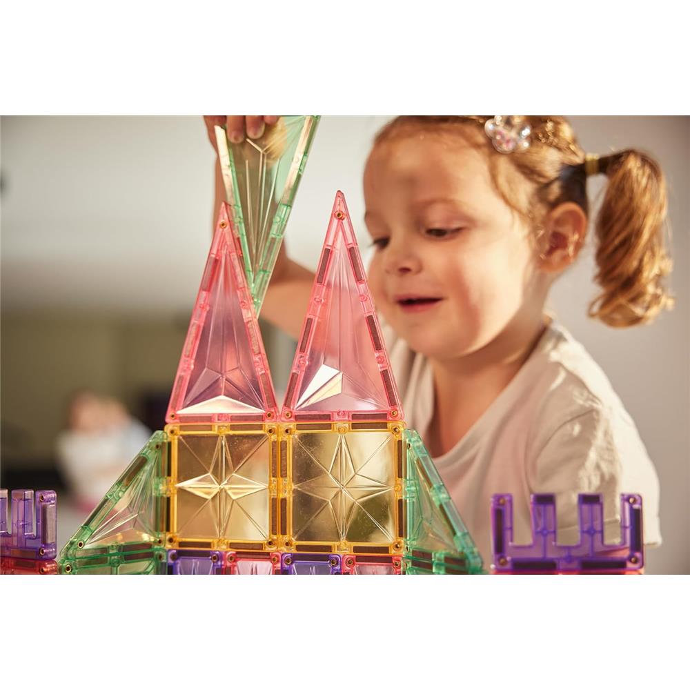 Cleverclixx Kompakt-Bausatz in Pastellfarben 36 Teile, kleines Erweiterungsset, Magnetspielzeug