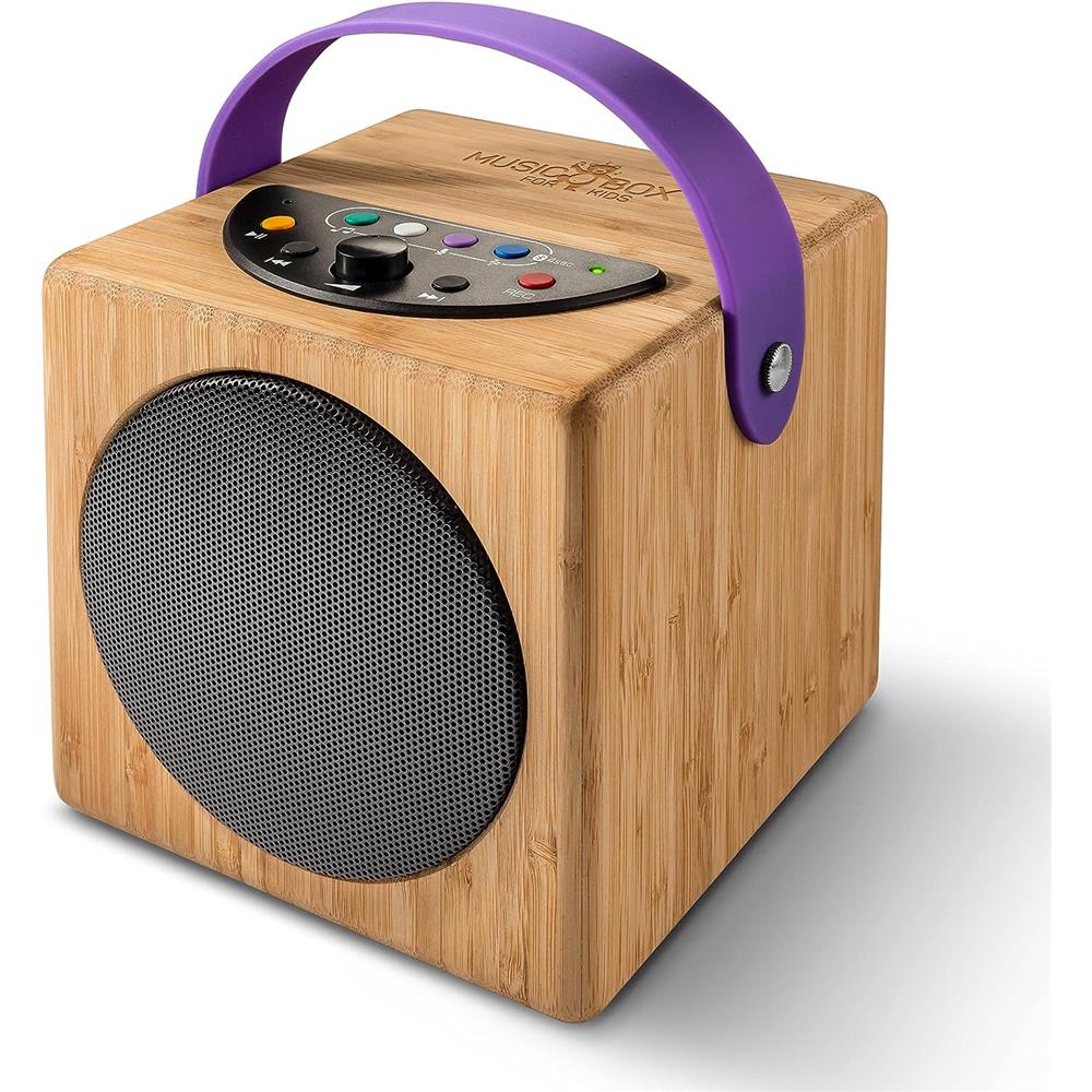 KidzAudio Music Box for Kids – Kinderlautsprecher mit USB, Bluetooth, Aufnahme & Sleep