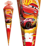 Roth Schultüte Disney Cars mit Folieneffekt, 85cm, eckig, mit Rot(h)-Spitze und rotem Tüllverschluss