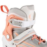 NILS EXTREME NH18190 2in1 Inliner Schlittschuhe Kinder Gr. 34-38, Weiß-Rosa, verstellbar