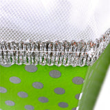 Roth Schultüte-Rohling/Basteltüte, grün mit Punkten, Folie, 85cm, eckig, Rot(h)-Spitze, mit Tüllverschluss (weiß)