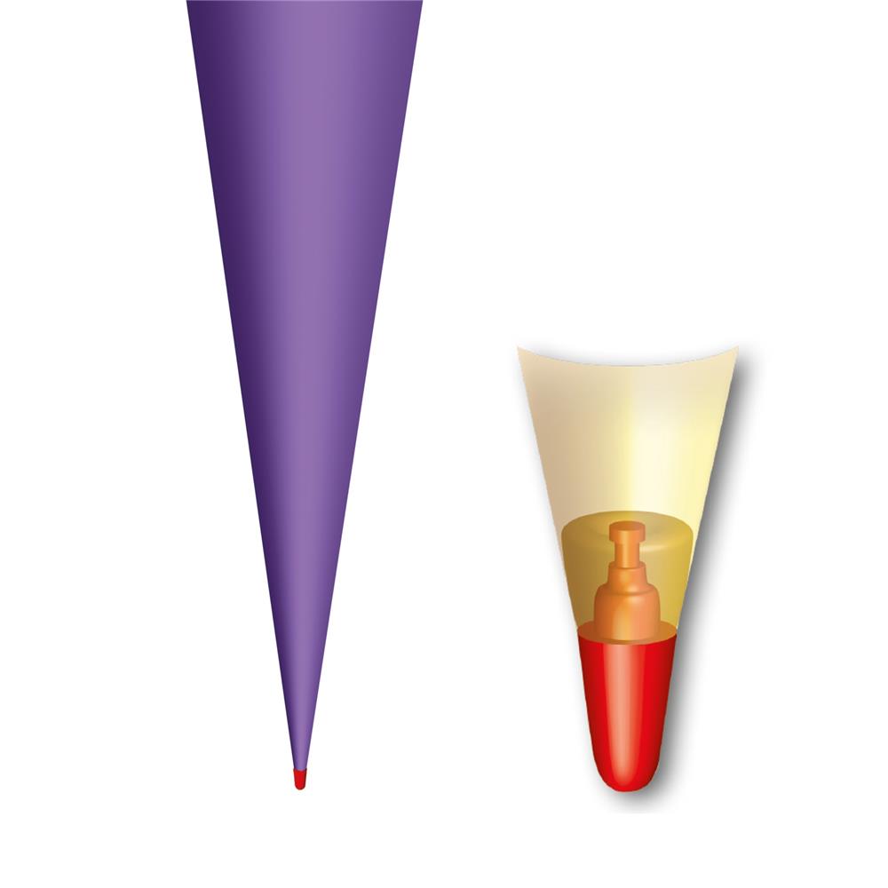 Roth Schultüte-Rohling/Basteltüte, lila, 70cm, rund, Rot(h)-Spitze, ohne Verschluss
