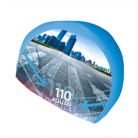 Roth Kinder-Badekappe, Polizei, aus Stoff, schnell trocknend, für den Schwimmunterricht