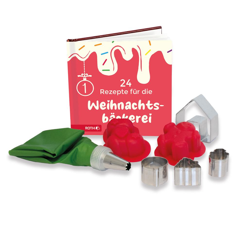 Roth Backen im Advent Adventskalender – 24 Backutensilien & Rezeptbuch für Plätzchenduft im Advent
