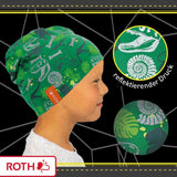 Roth ReflActions Jersey-Beanie Dinosaurier T-Rex, 5-8 Jahre, 50-54cm, mit reflektierende Details