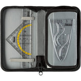 Idena Zirkel-Set im Etui 11-teilig mit Geodreieck Ersatzminen Druckbleistift Stundenplan