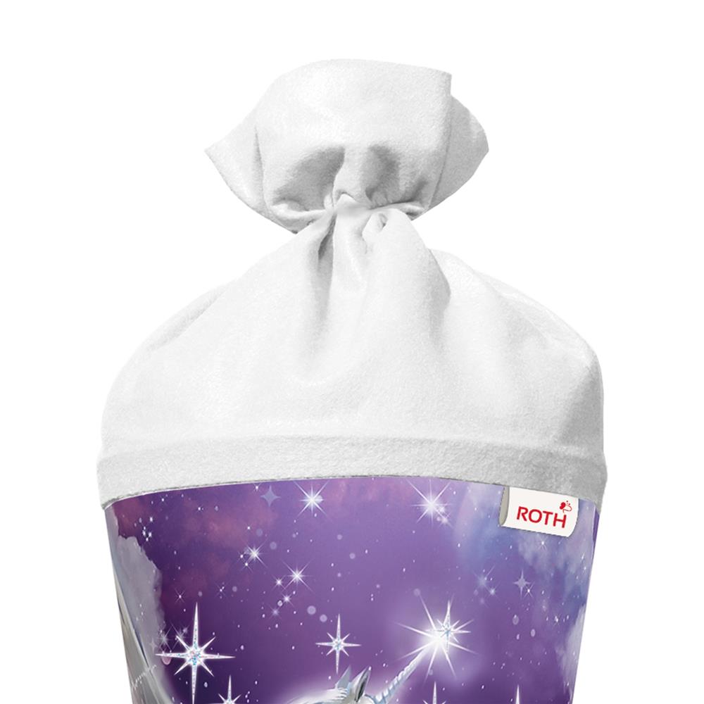 Roth Schultüte Magic Pegasus, 70cm, rund, Rot(h)-Spitze, Filzverschluss, Glitter