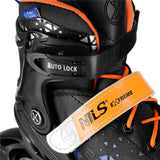 NILS EXTREME NH18190A BRAVE 2in1 Inliner Schlittschuhe Gr. 39-43, Blau, verstellbar