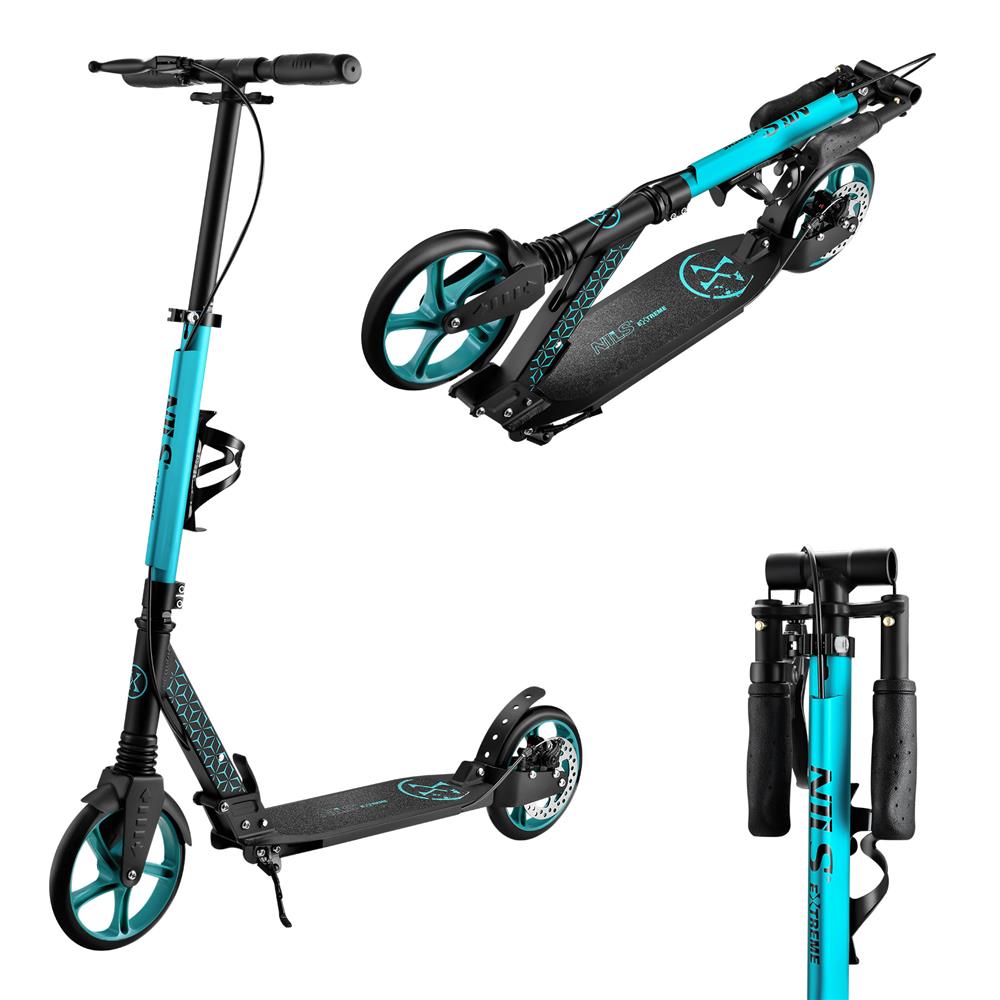 NILS EXTREME HM124T Scooter Türkis, Freizeitroller, ABEC-7, Scheibenbremse, bis 100 kg