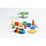 Cleverclixx Kuppel-Bausatz Knallfarben 47 Teile, gebogene Magnetbausteine, abwechslungsreiche Form