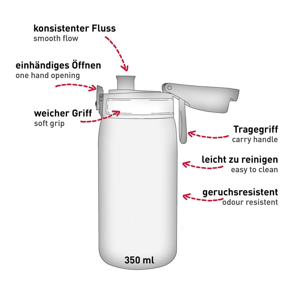 Roth Kinder-Trinkflasche, Einhornportrait, 350ml, Edelstahl, auslaufsicher, isolierend