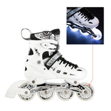 NILS EXTREME NH10905 4in1 LED Inliner Schlittschuhe Rollschuhe Gr. 39-42, Weiß, verstellbar