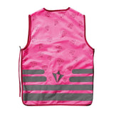 Roth ReflActions Warnweste für Kinder Diamant, Pink, mit reflektierenden Elementen, erweiterbar