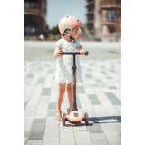 Scoot & Ride Kinderhelm Größe XXS-S (45-51 cm) peach - Schutzhelm mit LED-Licht