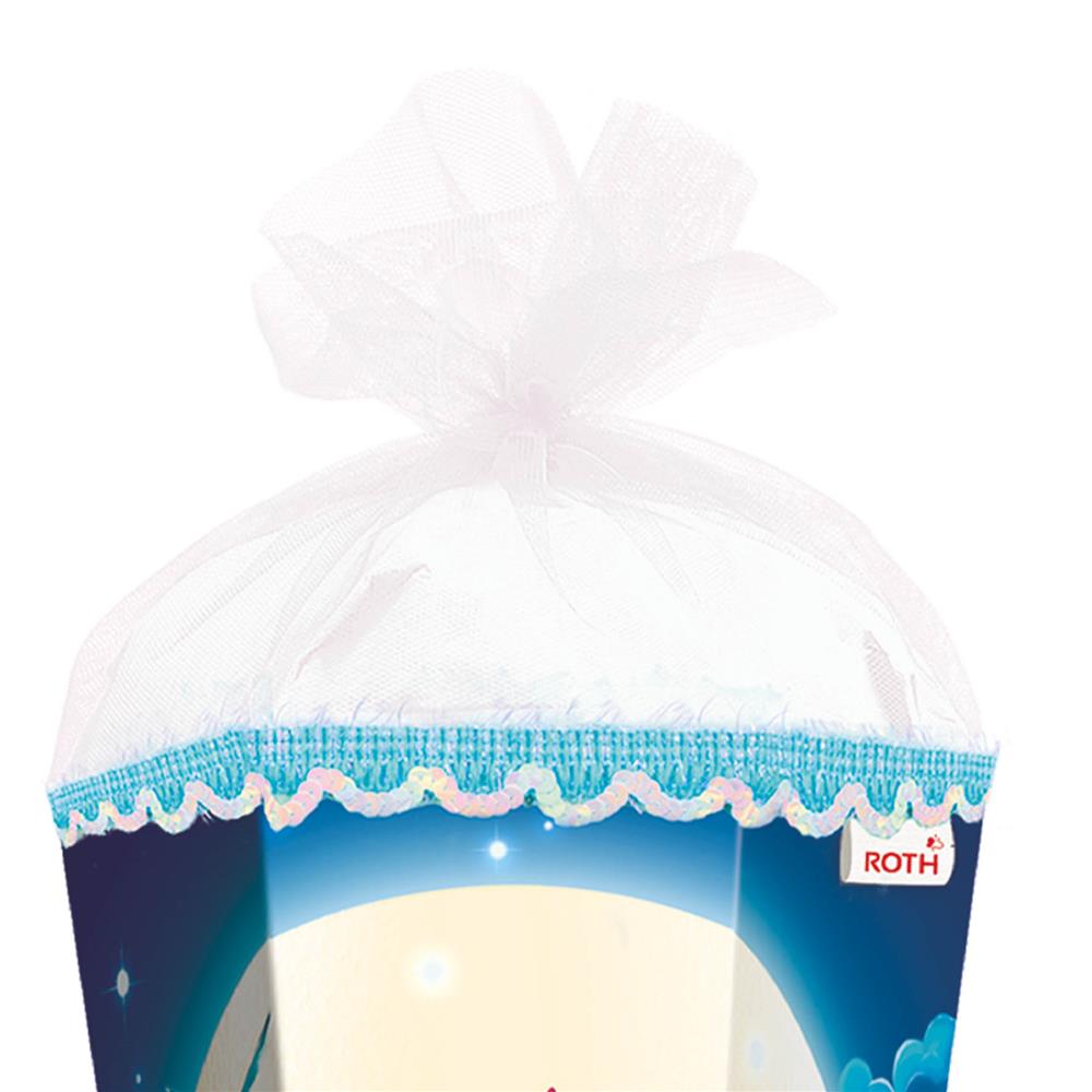 Roth Schultüte Magische Meerjungfrau, 85cm, eckig, Rot(h)-Spitze, Filzverschluss, Folieneffekt, Paillettenborte