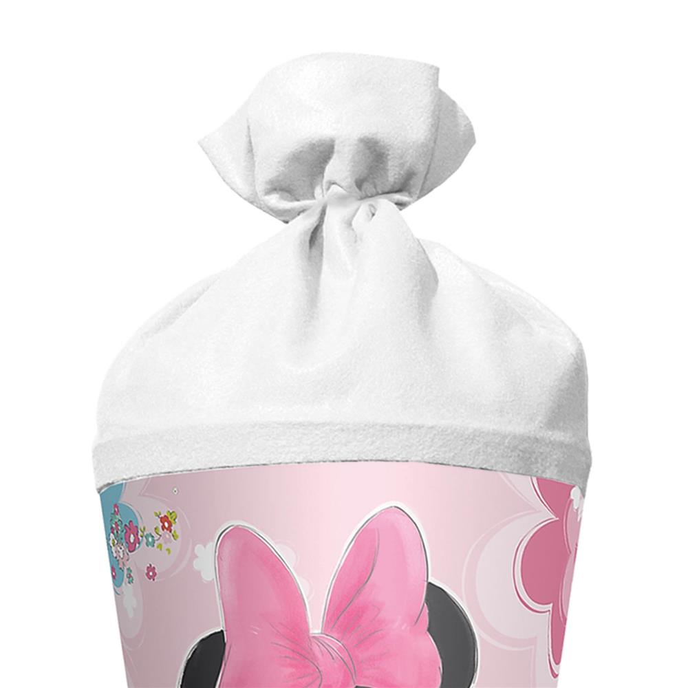 Roth Schultüte Disney Minnie Maus, 70cm, rund, mit Rot(h)-Spitze und weißem Filzverschluss
