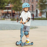Scoot & Ride Protective Set, Größe S, steel, Knieschoner und Ellbogenschoner Set in blau