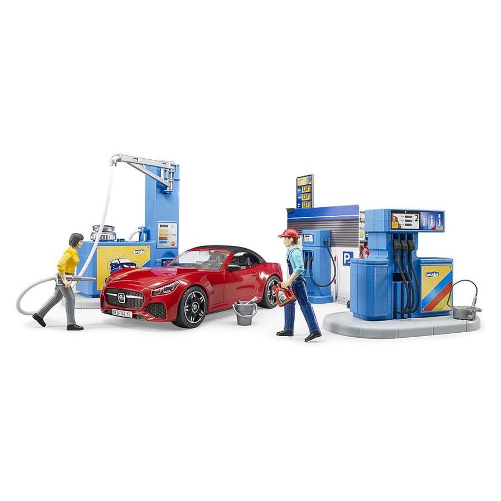 Bruder 62111 - bworld Tankstelle mit Waschplatz