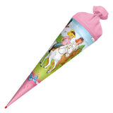 Roth Schultüte Bibi und Tina - Pferdefreunde, 70cm, rund, Rot(h)-Spitze, Filzverschluss, Glitter