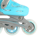 NILS EXTREME NH18331 4in1 Inliner Schlittschuhe Rollschuhe Gr. 31-34, Blau, verstellbar