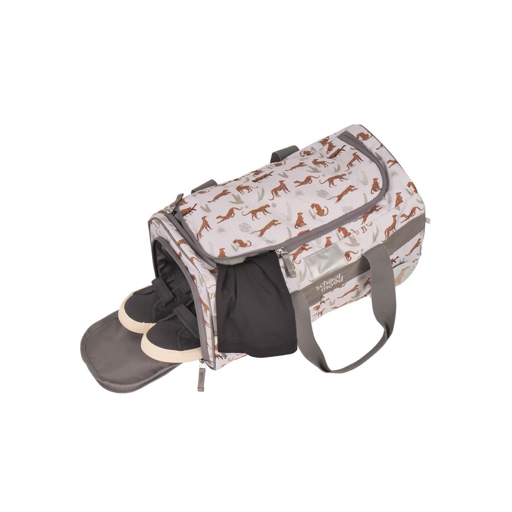School-Mood Sporttasche Leopard (Nordic Collection, weiß)