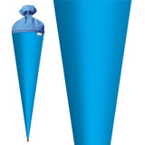 Roth Schultüte-Rohling/Basteltüte, pazifikblau, 70cm, rund, Rot(h)-Spitze, mit Filzverschluss