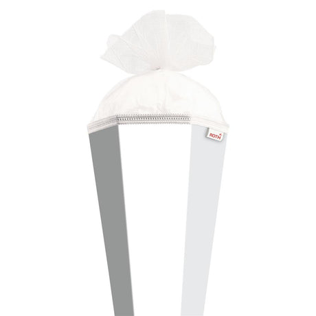 Roth Schultüte-Rohling/Basteltüte, weiß, 85cm, eckig, Rot(h)-Spitze, mit Tüllverschluss