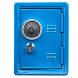 Idena Spartresor mit Zahlenschloss & Schlüsselschloss Blau aus Metall Spardose