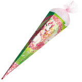 Roth Schultüte Einhornglück, 85cm, eckig, Rot(h)-Spitze, Tüllverschluss, Glitzer, Glitzerborte