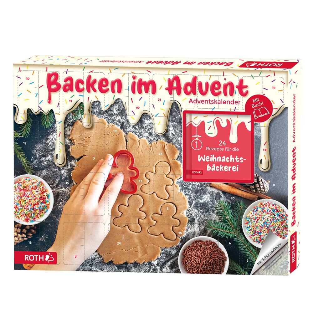 Roth Backen im Advent Adventskalender – 24 Backutensilien & Rezeptbuch für Plätzchenduft im Advent