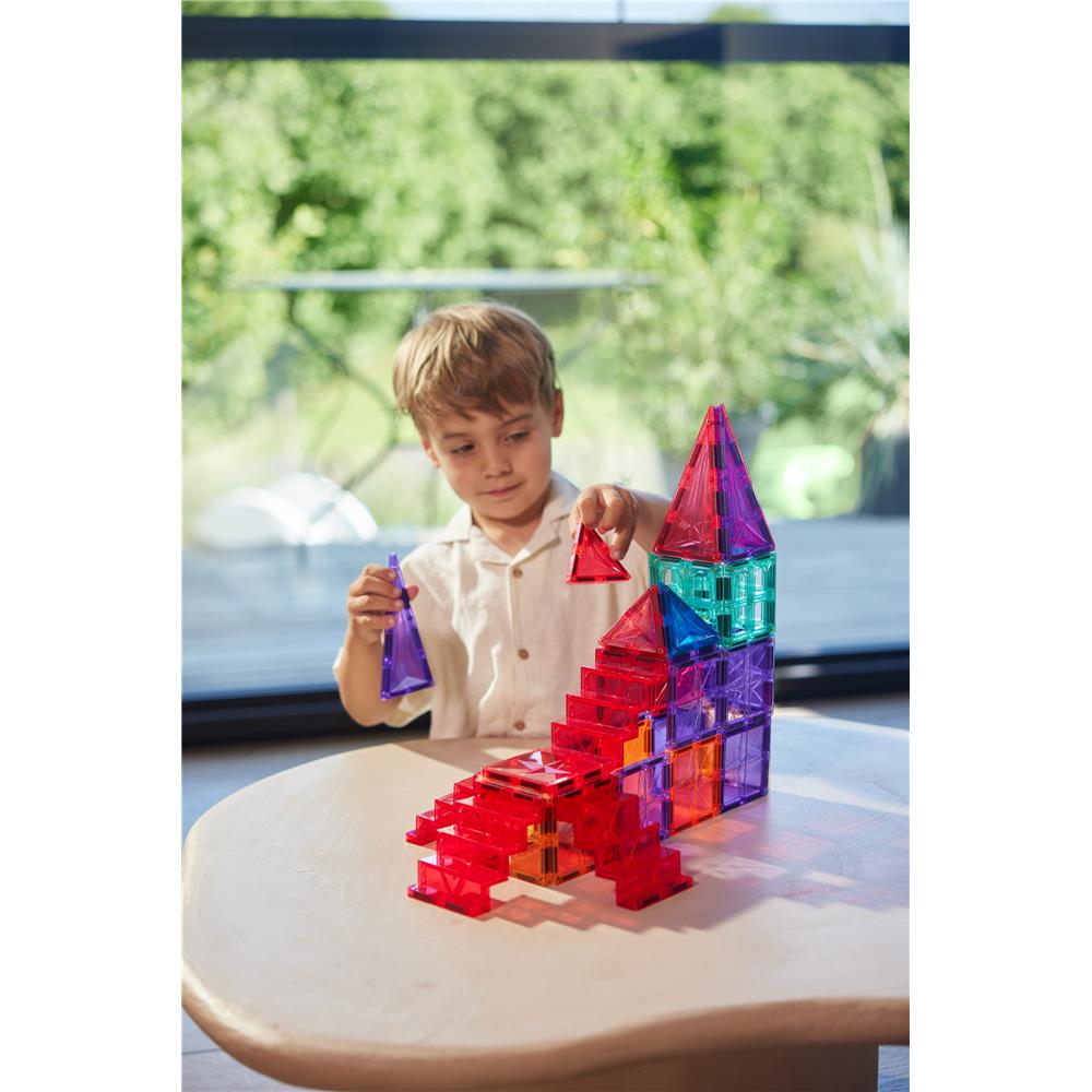 Cleverclixx Treppen Set Knallfarben 34 Teile, Magnetspielzeug, erweiterbare Sets