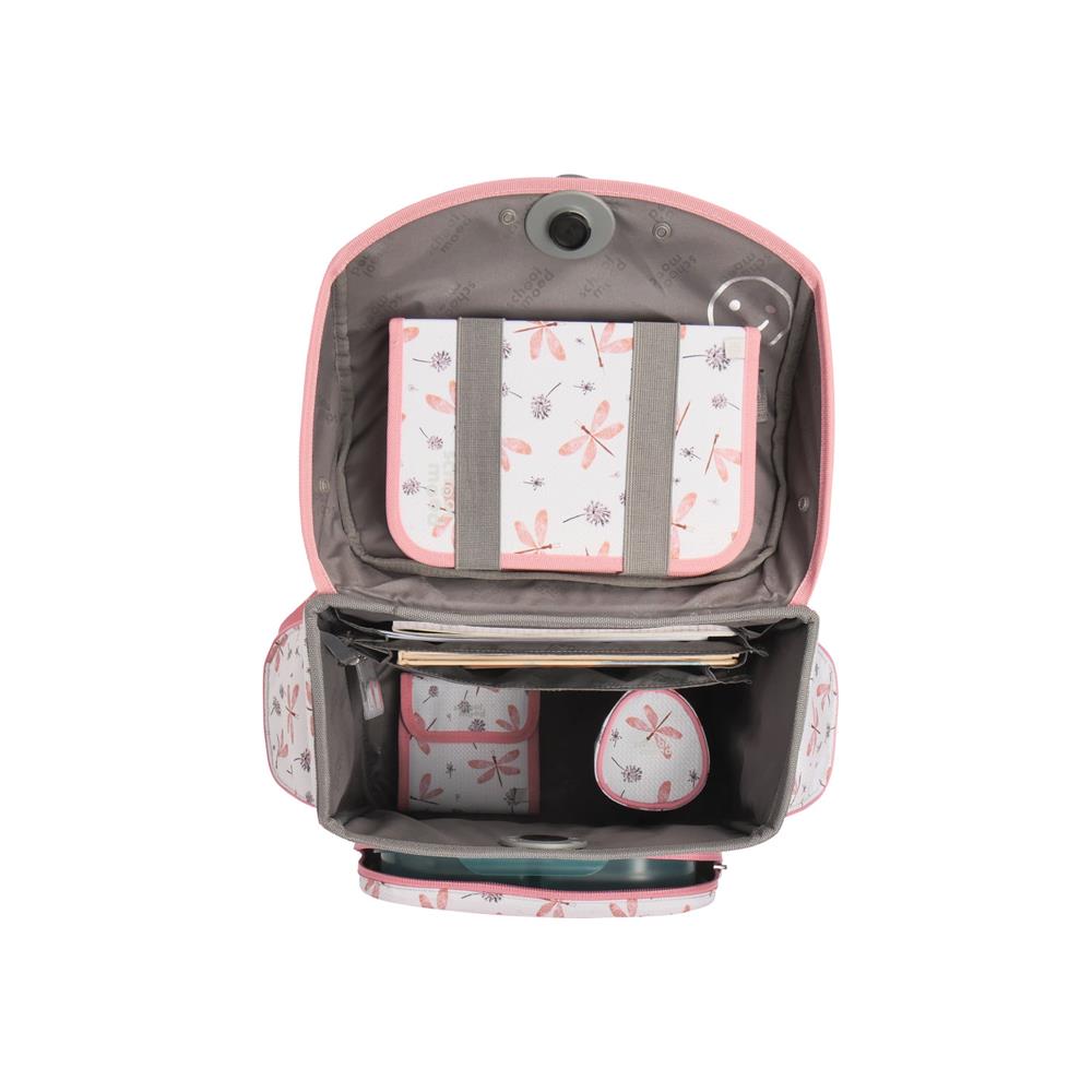 School-Mood Schulranzenset Timeless Air+ Dragonfly (Nordic Collection, weiß)