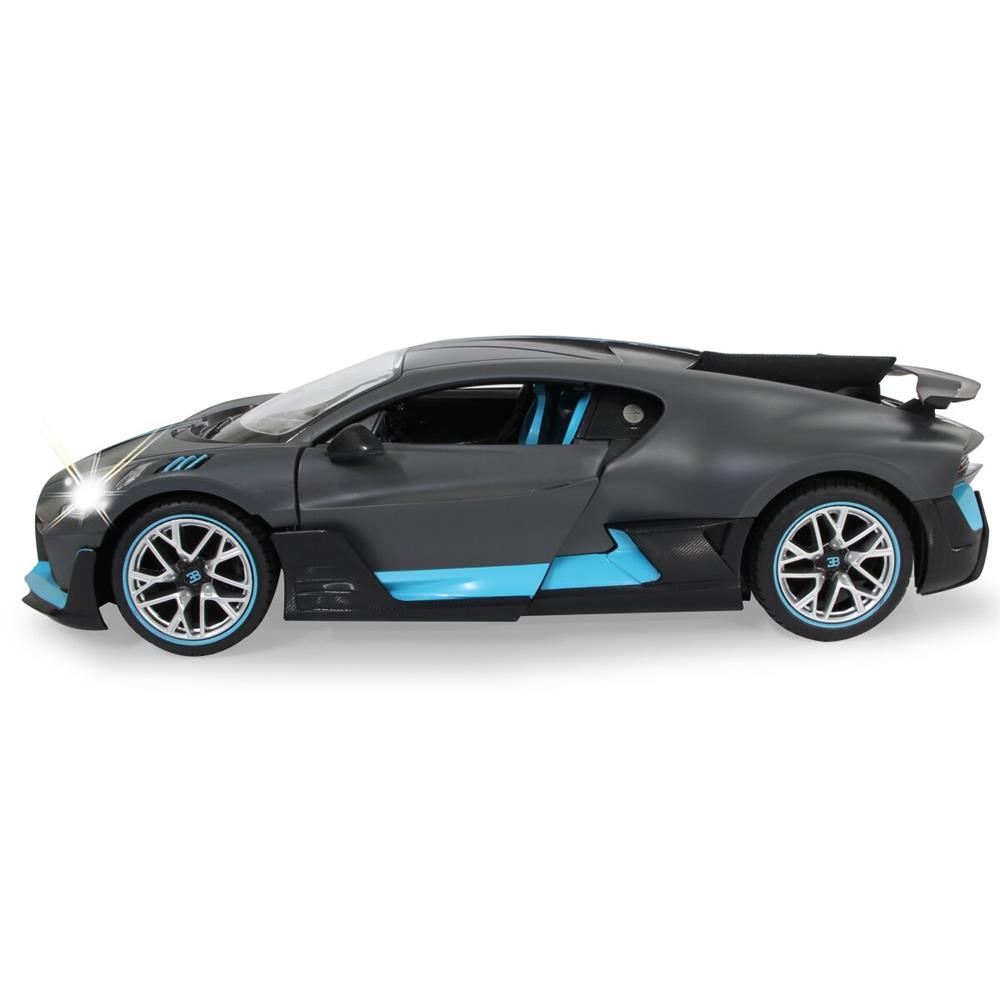 Jamara Bugatti Divo 1:14 grau 2,4GHz Tür manuell Ferngesteuertes Auto mit LED Fahrlicht