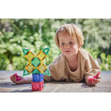 Cleverclixx Mini Tiles Pack Pastellfarben 28 Teile, kompaktes Design für unterwegs ToGo, inklusive Aufbewahrungsbox, Magnetspielzeug