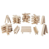 goki Nature Holzbausteine - 200 Teile, naturbelassen