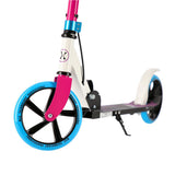 NILS EXTREME HM0107 City Scooter Weiß-Pink, Freizeitroller, ABEC-7, Handbremse, bis 100 kg