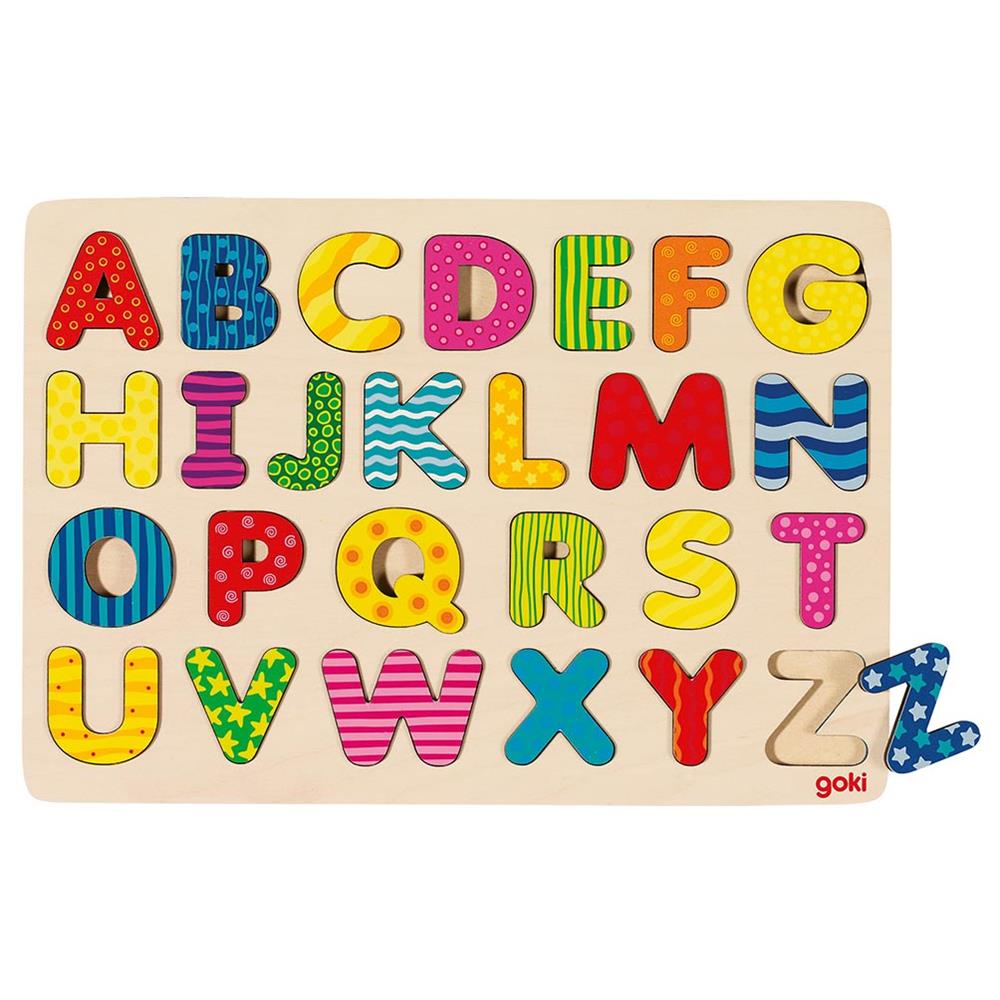 Goki Alphabetpuzzle - Lernspielzeug (Buchstaben)