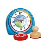 Roth Kinderwecker Fußball Set – Lernwecker mit Stempel zum Uhrzeit lernen