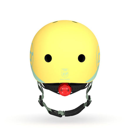 Scoot & Ride Kinderhelm Größe XXS-S (45-51 cm) lemon - Schutzhelm mit LED-Licht