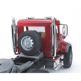Bruder 02813 - MACK Granite LKW mit Tieflader und JCB 4CX Baggerlader, 1:16